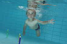 Plavání v malém klatovském bazénu léto 2012